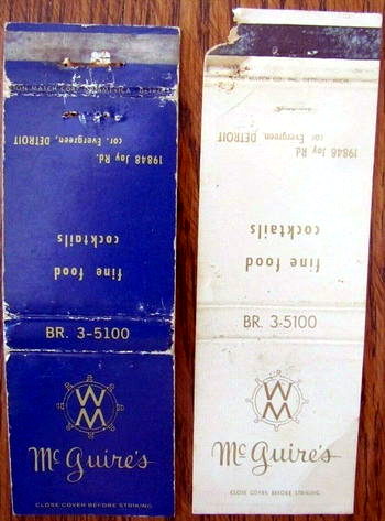 McGuires - Matchbooks